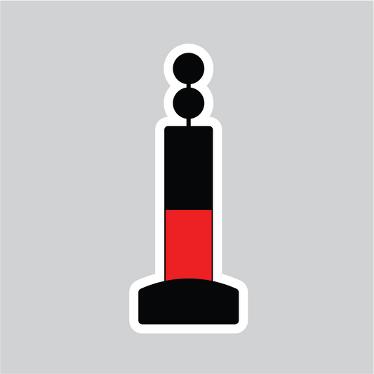 Isolated Danger Mark Training Magnet - Single Magnet